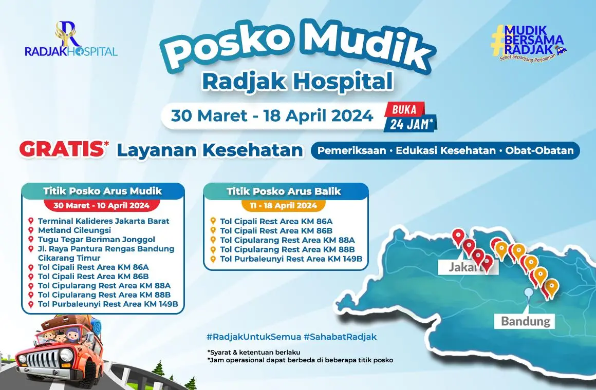 Kembali Hadir, Posko Mudik Bersama Radjak Hospital Siap Jaga Kesehatan Pemudik di Lebaran 2024